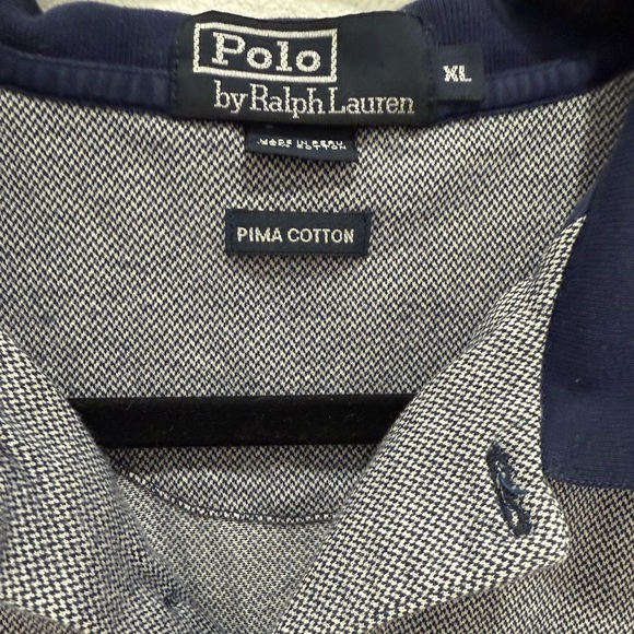 Ralph Lauren Pima Cotton Polo Shirt with Navy Accents size XL - Picture 3 of 3